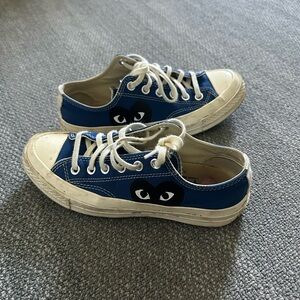 Blue Kids Sneakers with Eye Design